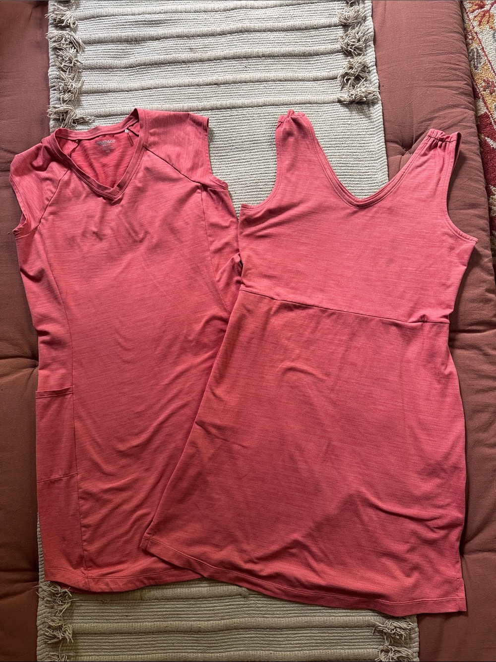 Toad&Co Tomboy tech dress cap sleeve coral salmon athletic women’s S NEW snags - Picture 12 of 12
